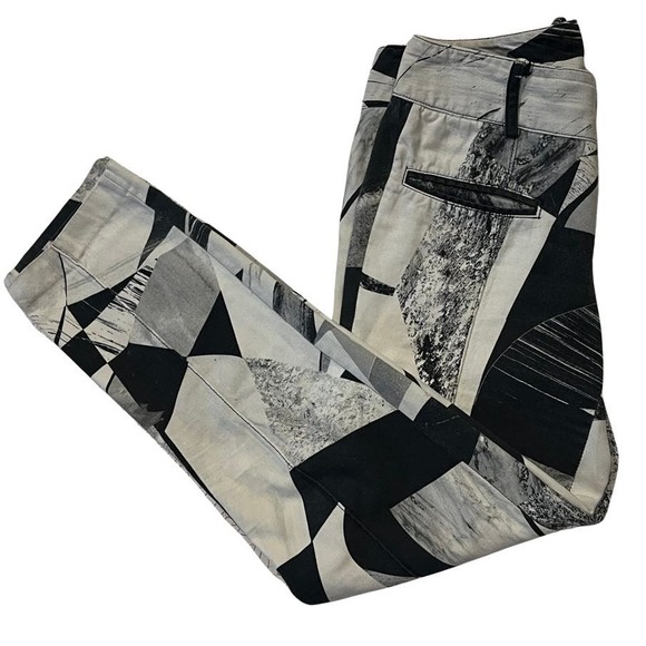 Helmut Lang Womens Black & White Graphic‎ Jeans Art to wear Size 0 27" M… - Picture 2 of 5